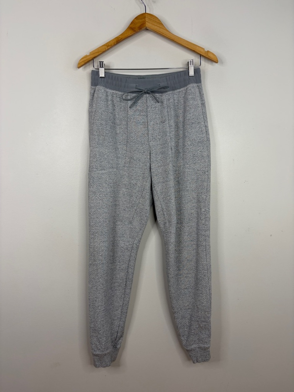 Lululemon At Ease Jogger Mens Medium Gray Waffle Warm Up Pants Gym Training